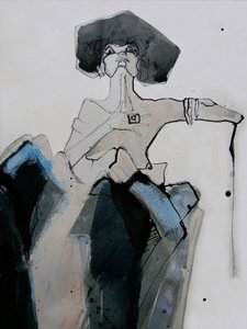 Ausdrucksstarke Frau Hut