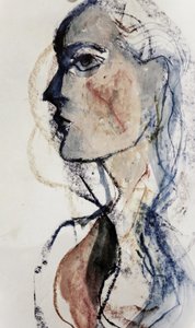 Ausdrucksstarkes Frauenprofil