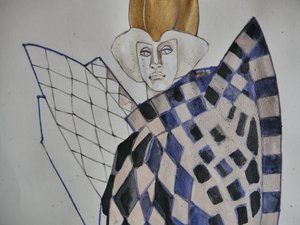 Mystische Harlekinfigur