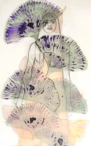 Lila Ginkgo Frau