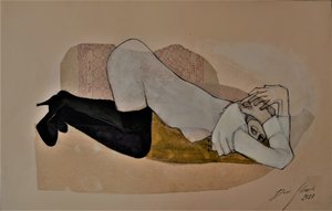Liegende Frau von Doris Schmitz