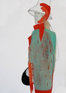 Stilisierte Modeporträt von Doris Schmitz