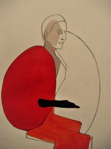 Frau in Rot