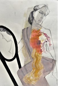 Frau mit innerem Feuer