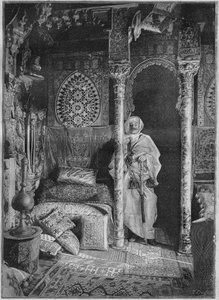 Pierre Loti in seinem Haus in Rochefort im Jahr 1892. Nach einem Foto von Dornac. von Dornac