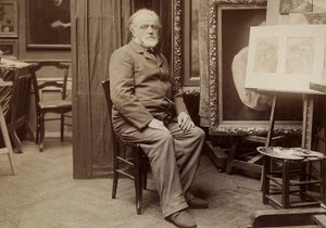 Porträt eines Malers in seinem Atelier von Dornac