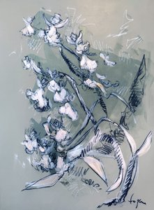 Abstrakte weiße Blumen