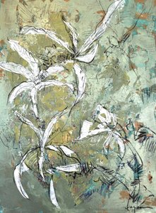 Grünes Blumenabstrakt
