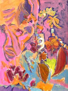 Lebendige abstrakte Blumen von Dorothy Fagan
