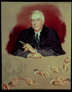 Studie von Franklin Delano Roosevelt für das Gemälde 