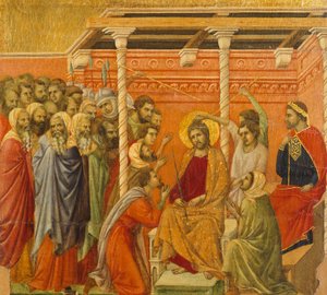 Krönung mit Dornen (Detail) von Duccio di Buoninsegna