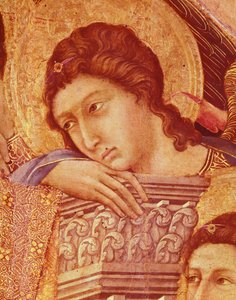Maestà des Duccio-Altarbildes im Dom von Siena (Detail)