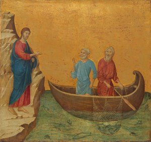 Die Berufung der Apostel Petrus und Andreas, 1308-1311 von Duccio di Buoninsegna
