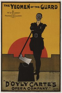 Plakat für die Oper The Yeomen of the Guard von Gilbert und Sullivan