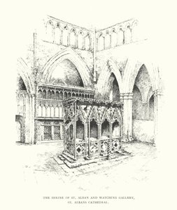 Das Heiligtum von St Alban und die Beobachtungsgalerie, St Albans Cathedral