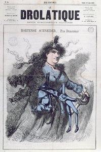 Karikatur von Hortense Schneider (1833-1920) vom Titelblatt von 