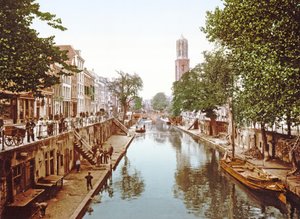 Blick auf den Oudegracht in Utrecht