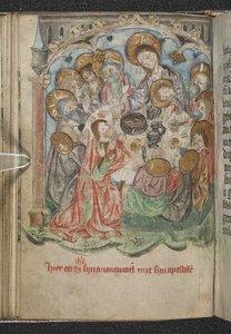 Add 50005 f.85v, Das letzte Abendmahl, ca. 1410-20 von Dutch School