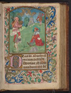 Verkündigung an die Hirten, Harley 2923, f.66r, ca. 1480 von Dutch School