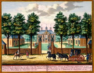 Bekenstein Lusthaus, aus Het Zeganpralent Kennemerlant von Hendrick de Leth und Matthias Brouerius Van Nidek, veröffentlicht um 1700-30 von Dutch School
