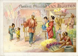 Chinesische Blumenverkäufer