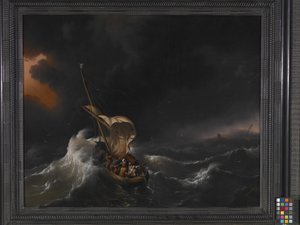 Christus im Sturm auf dem See Genezareth von Dutch School