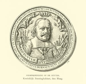 Gedenkmedaille von Admiral Michiel de Ruyter von Dutch School