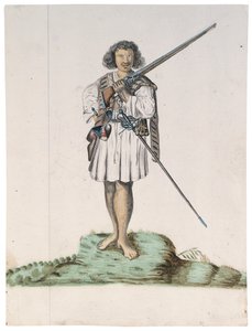 Zeichnung aus einem Album von Einheimischen aus Brasilien, Afrika, Persien und Ostindien von Dutch School