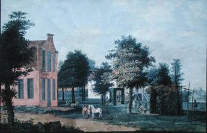 Jäger in einem Gartensetting, ca. 1770