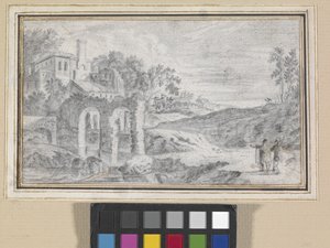 Italienische Landschaft mit Ruinen von Dutch School