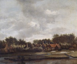 Landschaft mit Bleichwiesen