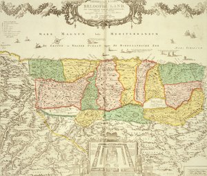 Karte des Heiligen Landes, veröffentlicht von Jan Barend Elwe, Amsterdam, 1742