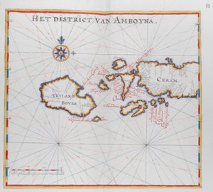 Karte der Inseln Bouro und Ceram (Seram), Indonesien von Dutch School
