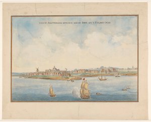 Neu-Amsterdam und Manhattan, ca. 1660 von Dutch School