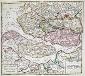 Nieuwe Kaart der van het Zuid Westelykste deel van Holland, behelzende de Baljuwschappen Voorne, Putten, enz. [Sechsunddreißig Karten der Niederlande]