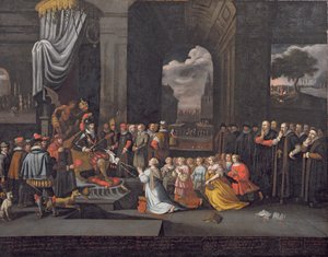 Verfolgung durch den Herzog von Alba im Jahr 1568 von Dutch School