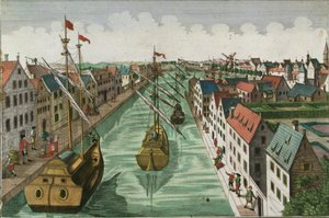 Ansicht des Ketteltores in Delft