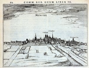 Ansicht der Stadt Münster, aus Rerum Germanicarum, von P. Bertin, Amsterdam 1616 von Dutch School