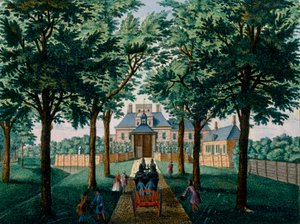 Haus Westerhout, aus Het Zeganpralent Kennemerlant von Hendrick de Leth und Matthias Brouerius Van Nidek, veröffentlicht um 1700-1730 von Dutch School