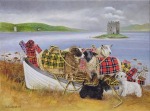 Schafe mit Tartan, 1999