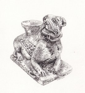 Charmante Bulldoggenstatue von EC Mazur
