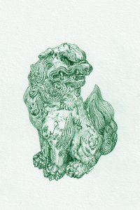 Grüner Foo-Hund Wächter