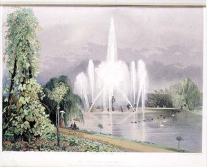 Der Flusspferdbrunnen, Enville, veröffentlicht von Thomas McLean von E. Adveno Brooke