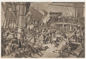Seeschlacht bei Trafalgar, 1805 von E. Albert and Co.