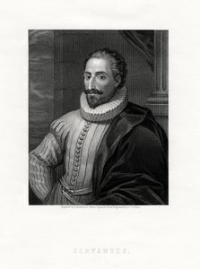 Miguel de Cervantes, spanischer Romanautor, Dichter und Dramatiker, 19. Jahrhundert von E. Mackenzie