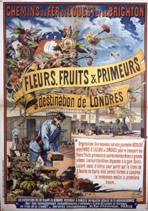 Transport mit dem Zug von Paris nach London, Ende des 19. Jahrhunderts