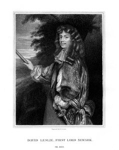 David Leslie, Lord Newark, schottischer Kavallerieoffizier, 1827 von E. Scriven