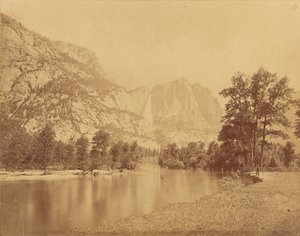 Wasserfälle von Yosemite. (Großer Grizzlybär.) 2600 Fuß Fall. von Eadweard J. Muybridge