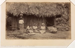 Hausarbeiten der Kaffeepflücker, Las Nubes, Guatemala von Eadweard Muybridge
