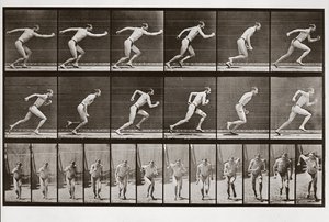 Mann läuft, Tafel 59 aus Animal Locomotion, 1887 von Eadweard Muybridge